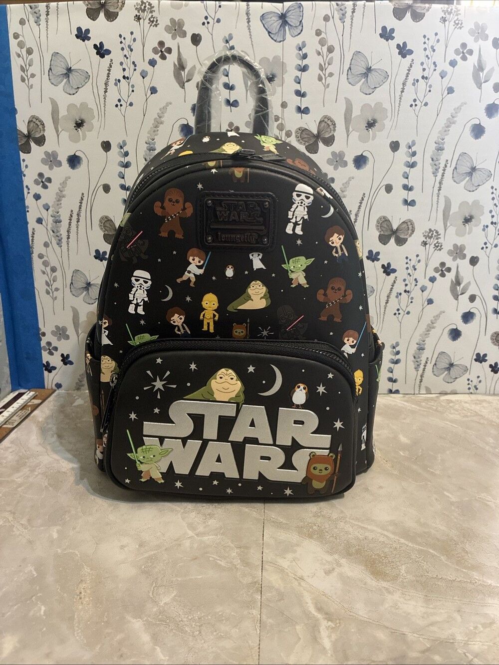 Disney Parks Loungefly Star Wars Chibi Mini Backpack Darth Vader Yoda New NIB